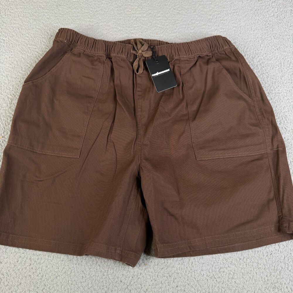 THE HUNDREDS Shorts XL Brown Khaki Cotton Heavyweight Streetwear Skate 36" Waist